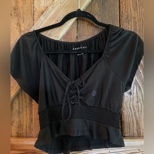 Aeropostale black top short sleeve (xs)
